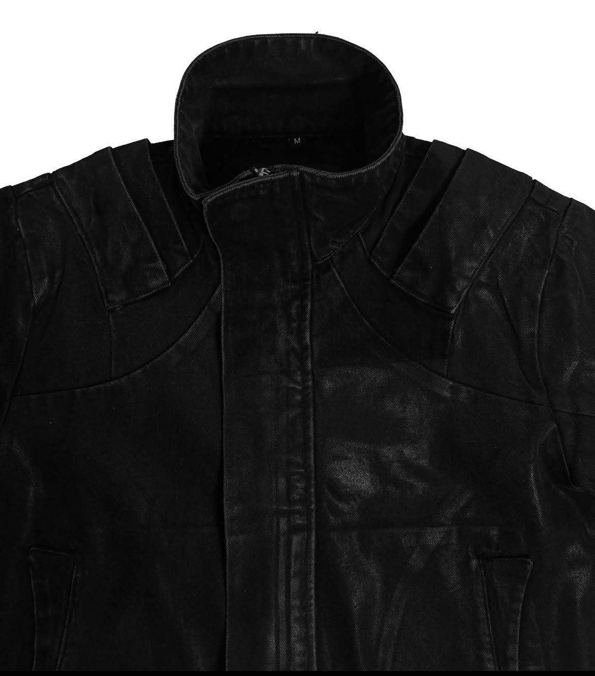 'Nightcore' waxed denim jacket