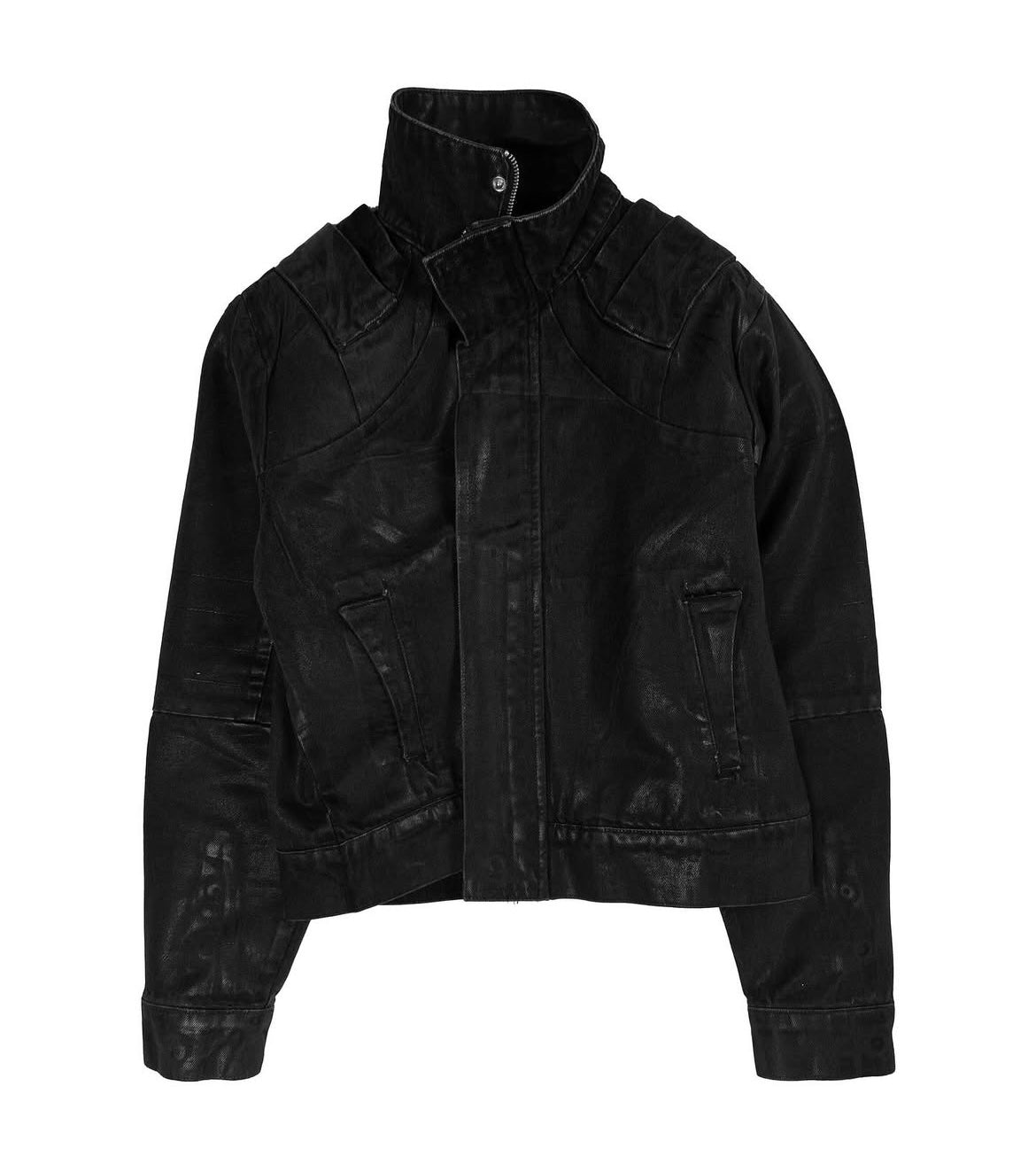 'Nightcore' waxed denim jacket