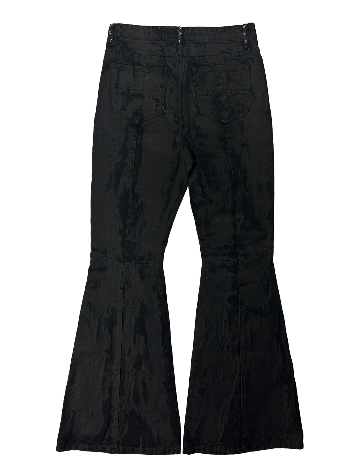 'Nightcore' Waxed Overdyed Flared Denim